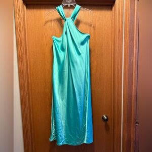 a new day Teal Halter Midi Dress